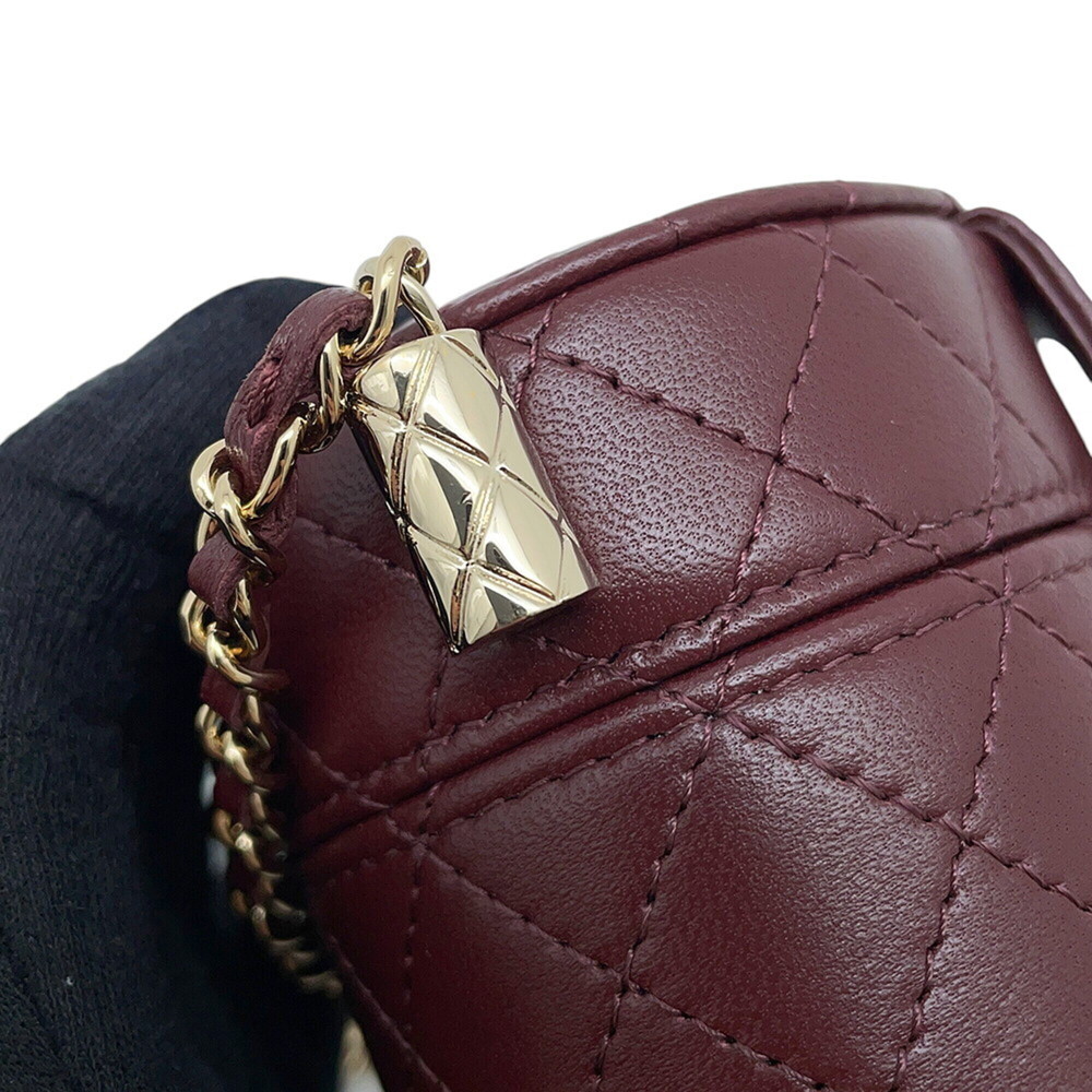 CHANEL Gold Lambskin Leather Logo Shoulder Bag - Picture 9 of 11
